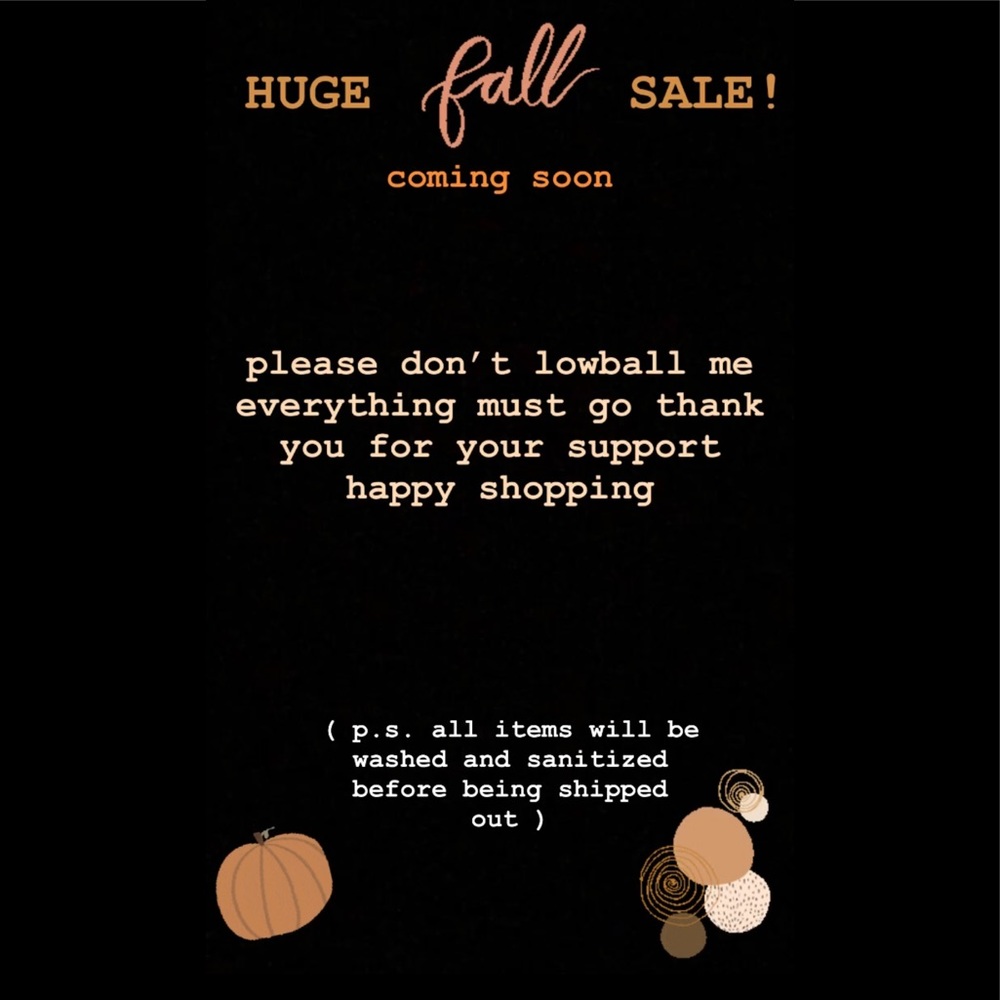 Fall Sale ! 🎃